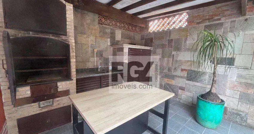 Casa com 4 dormitórios para alugar, 200 m² por r$ 15.670,00/mês - gonzaga - santos/sp