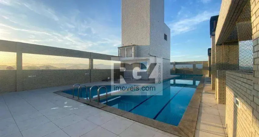 Apartamento com 3 dormitórios para alugar, 100 m² por R$ 4.500,00/mês - Aparecida - Santos/SP