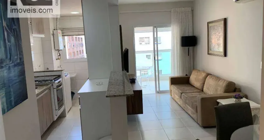 Apartamento com 1 dormitório para alugar, 52 m² por R$ 5.000,00/mês - Gonzaga - Santos/SP