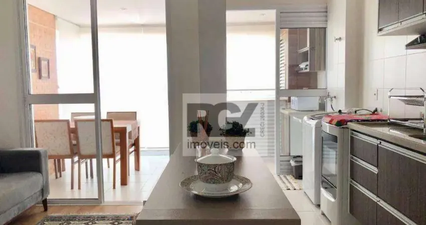 Apartamento com 1 dormitório para alugar, 49 m² por R$ 4.300,01/mês - Ponta da Praia - Santos/SP