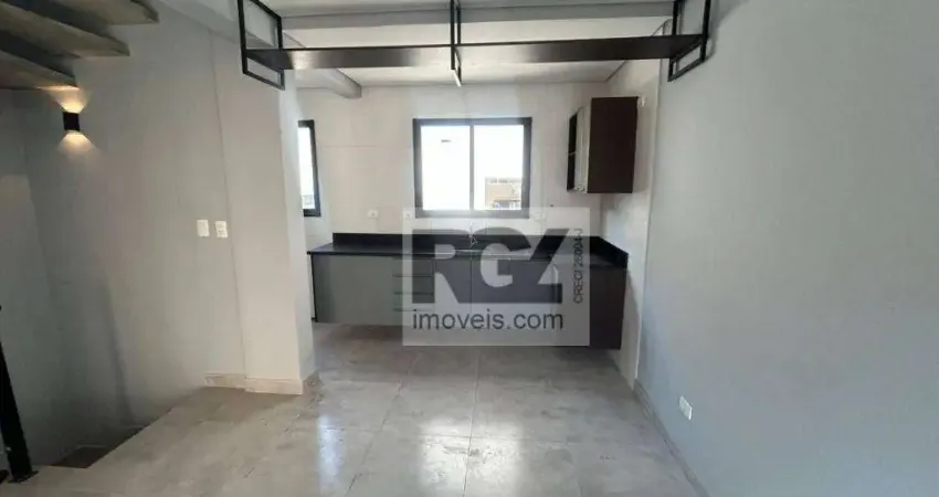 Village com 2 dormitórios para alugar, 116 m² por R$ 5.000,00/mês - Marapé - Santos/SP
