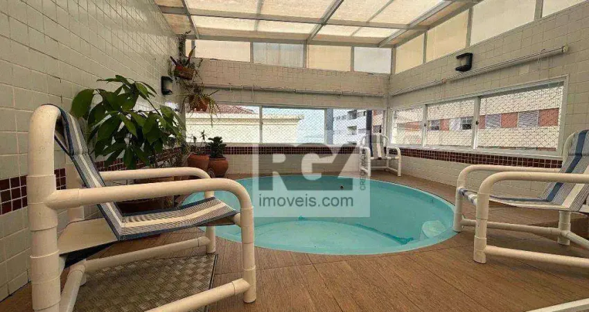 Cobertura com 3 dormitórios à venda, 198 m² por R$ 1.600.000,00 - Embaré - Santos/SP