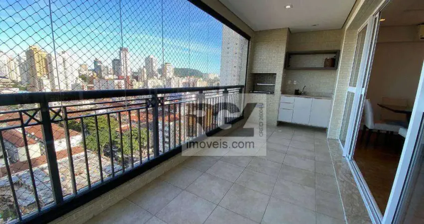Apartamento com 3 dormitórios para alugar, 150 m² por R$ 13.000,00/mês - Embaré - Santos/SP
