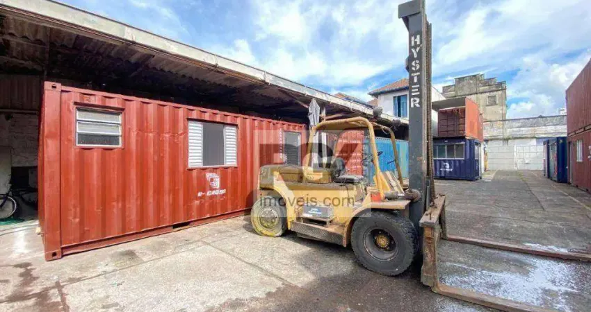 Terreno para alugar, 1000 m² por R$ 12.000,00/mês - Macuco - Santos/SP
