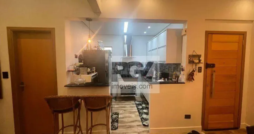 Apartamento com 2 dormitórios para alugar, 68 m² por R$ 4.500,00/mês - Gonzaga - Santos/SP