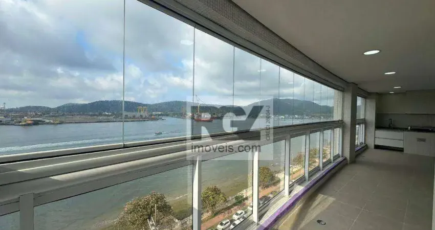 Apartamento com 3 dormitórios para alugar, 189 m² por R$ 15.000,00/mês - Ponta da Praia - Santos/SP
