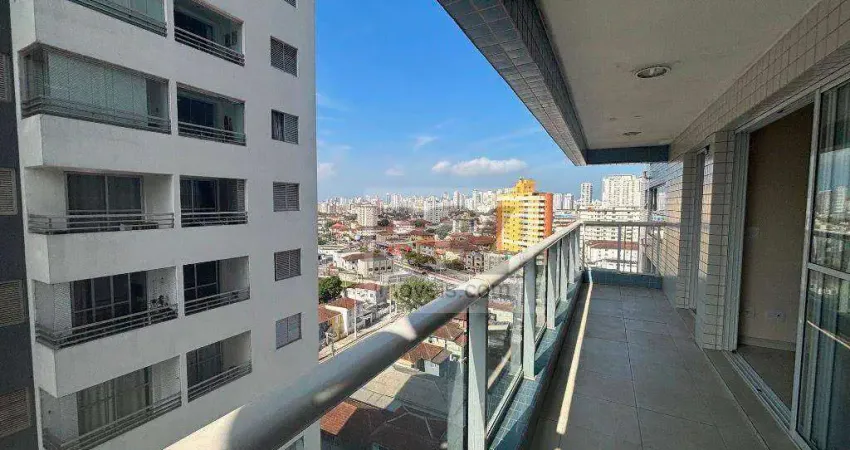 Apartamento com 2 dormitórios para alugar, 92 m² por R$ 4.600,00/mês - Boqueirão - Santos/SP