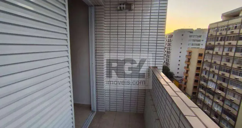 Kitnet com 1 dormitório para alugar, 47 m² por r$ 3.300,00/mês - gonzaga - santos/sp