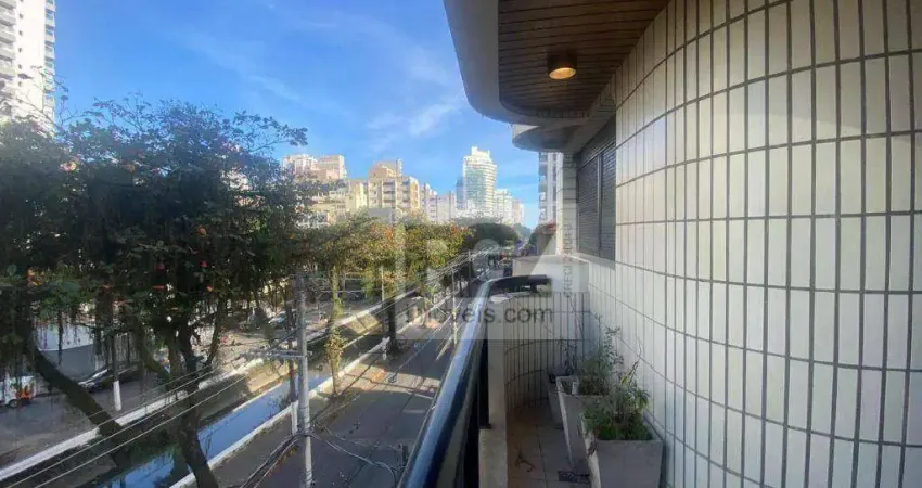 Apartamento com 3 dormitórios para alugar, 173 m² por r$ 8.150,00/mês - boqueirão - santos/sp