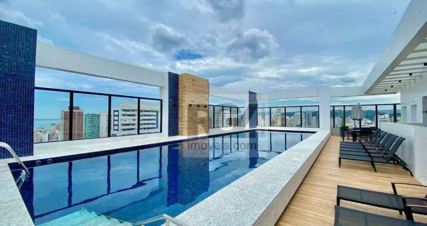 Apartamento com 1 dormitório à venda, 54 m² por r$ 775.000,00 - boqueirão - santos/sp