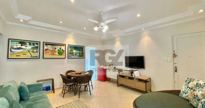 Apartamento quadra do mar com 2 quartos à venda, 86 m² por r$ 445.000 - aparecida - santos/sa