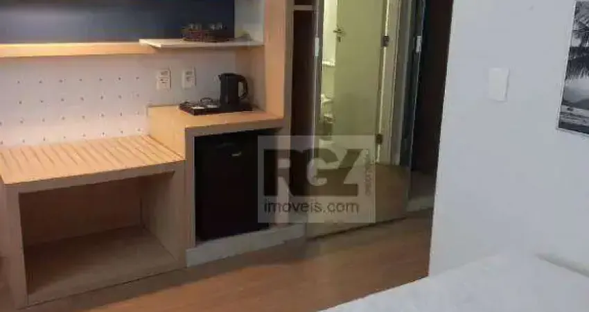 Apartamento com 1 dormitório à venda, 25 m² por r$ 380.000,00 - gonzaga - santos/sp