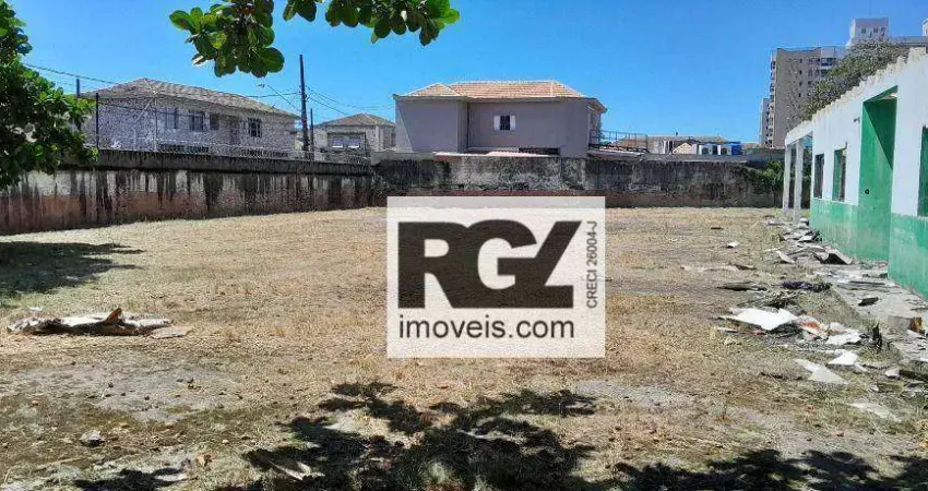 Terreno à venda, 1848 m² por r$ 11.000.000,00 - aparecida - santos/sp