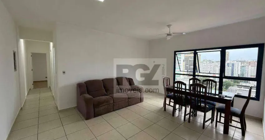 Apartamento com 2 dormitórios para alugar, 120 m² por r$ 7.500,00/mês - ponta da praia - santos/sp
