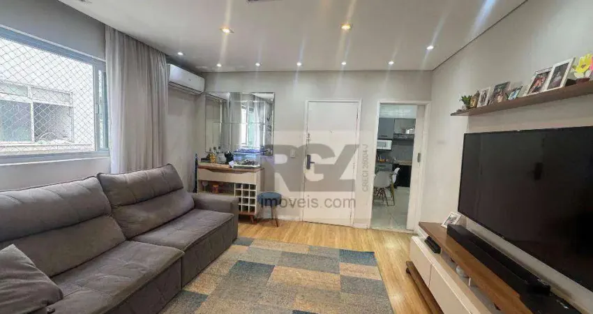 Apartamento com 2 dormitórios à venda, 90 m² por r$ 480.000,00 - ponta da praia - santos/sp