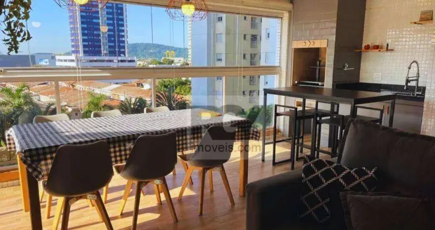 Apartamento com 3 qaurtos à venda, 111 m² por r$ 1.100.000 - ponta da praia - santos/sp