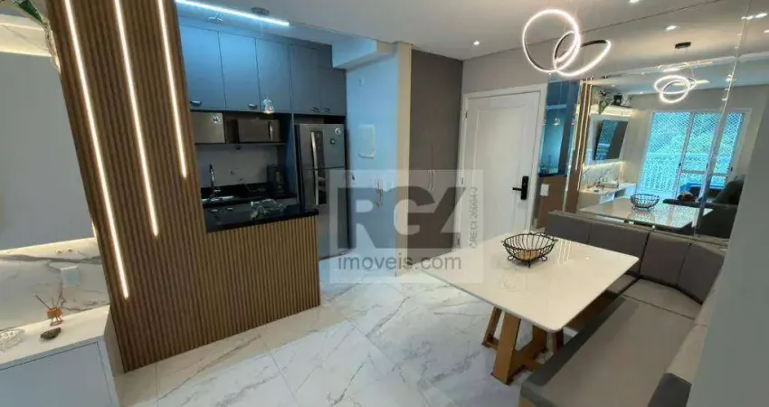 Apartamento com 2 dormitórios à venda, 64 m² por r$ 657.000,00 - marapé - santos/sp