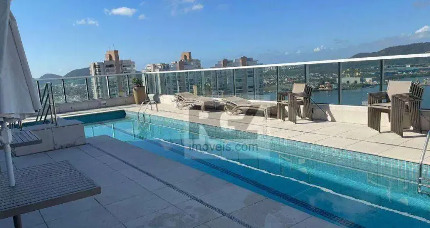 Apartamento com 1 dormitório para alugar, 50 m² por r$ 4.800,00/mês - ponta da praia - santos/sp