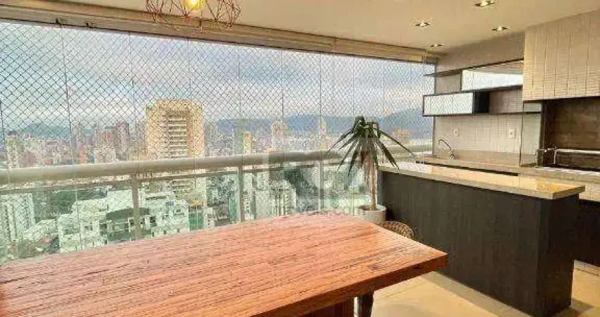 Apartamento com 3 dormitórios para alugar, 151 m² por r$ 14.000,00/mês - aparecida - santos/sp