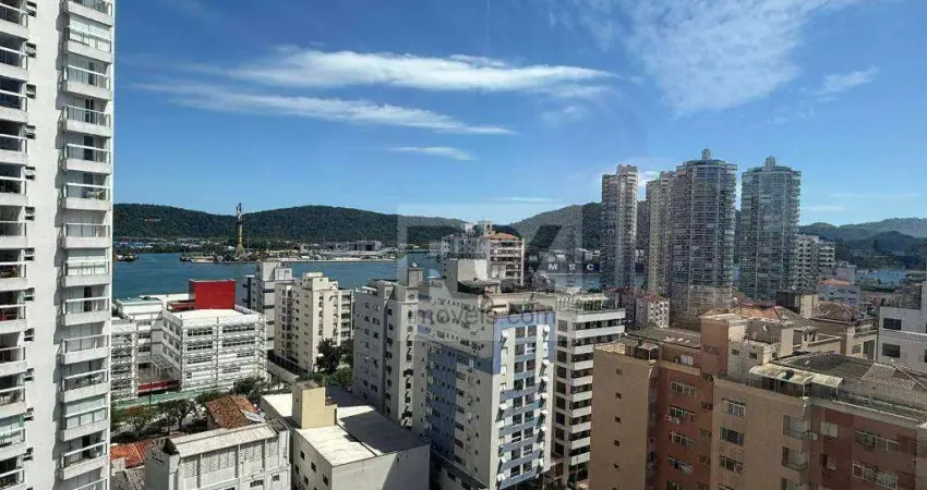 Apartamento com 2 quartos vista mar - mobiliado - lazer completo - para alugar, 106 m² por r$ 6.400/mês - ponta da praia - santos/sp