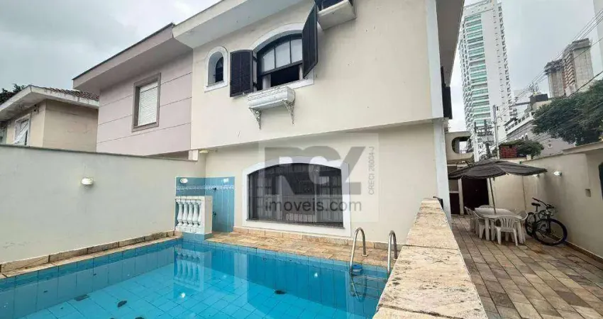 Casa com 3 dormitórios à venda, 170 m² por r$ 2.098.000 - ponta da praia - santos/sp
