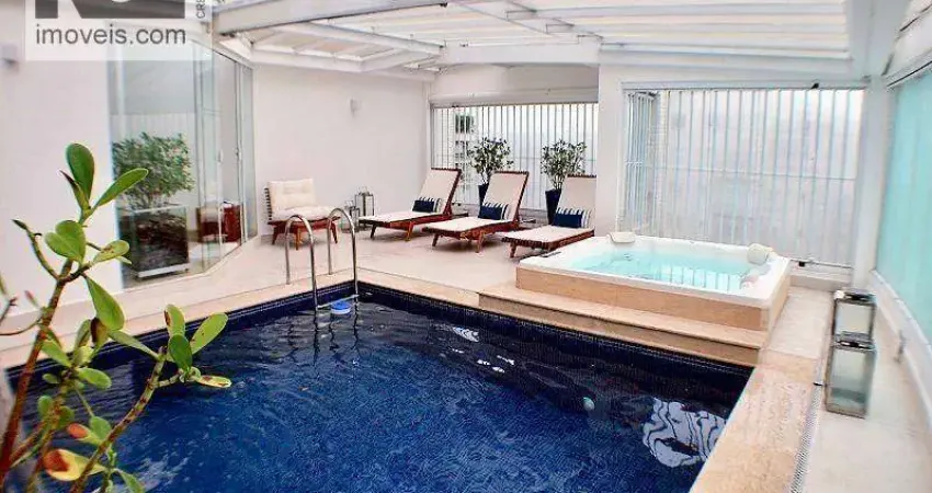 Cobertura com 4 dormitórios à venda, 680 m² por r$ 10.000.000,00 - ponta da praia - santos/sp