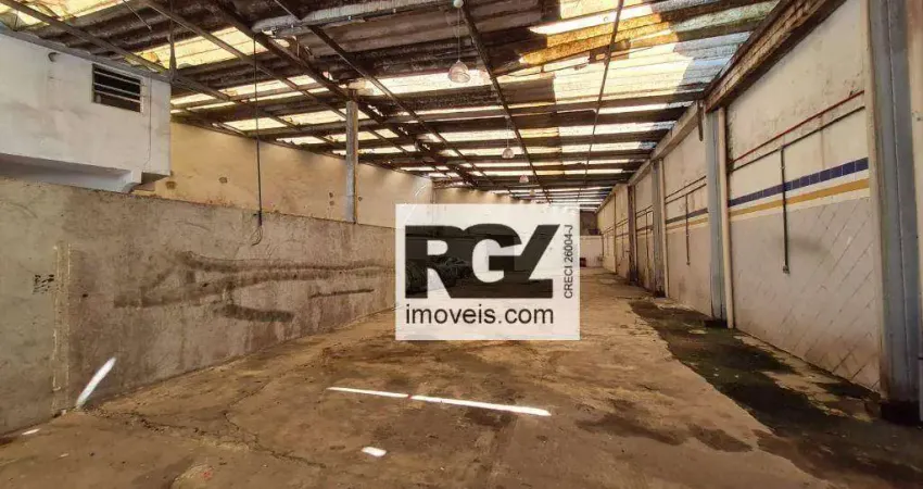 Galpão para alugar, 330 m² por R$ 7.500,00/mês - Centro - Santos/SP