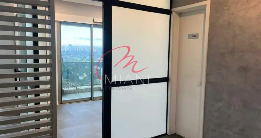 Sala para locação no Brooklin com 96m², Copa, 2 banheiros e 3 vagas de garagem - a 300 metros da es