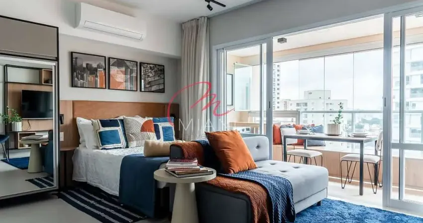 Apartamento para venda e locação no Campo Belo com 48m², 1 quarto e 1 vaga - Próximo ao Aeroporto d