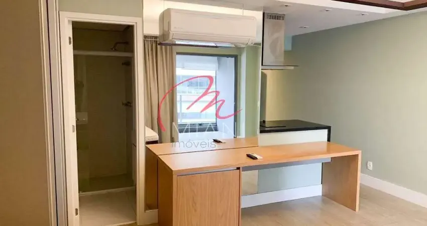 Apartamento para locação no brooklin paulista com 43.80m² com 1 quarto e 1 vaga de garagem - próxim