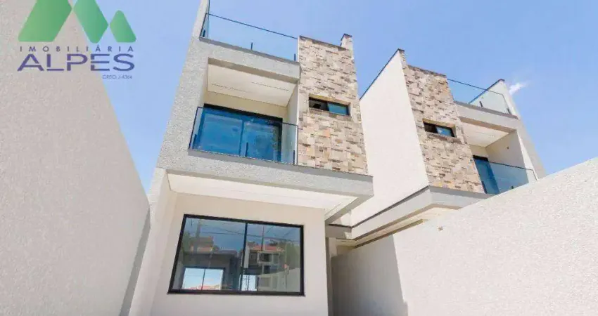 Sobrado com terraço à venda, 150 m² por r$ 899.000 - xaxim - curitiba/pr