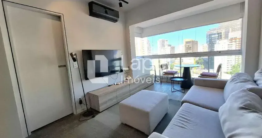 Apartamento com 39 m², mobiliado, 1 vaga, à venda em pinheiros.