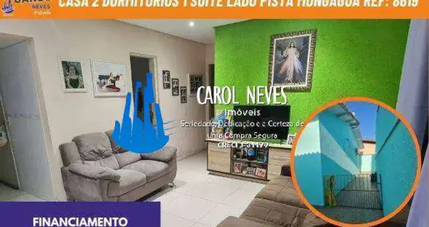 Casa 2 dormitorios 1 suite lado pista financiamento mongagua