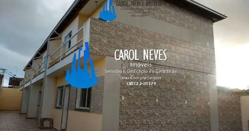 Sobrado condominio fechado 2 dormitorios lado pista financiamento mongagua