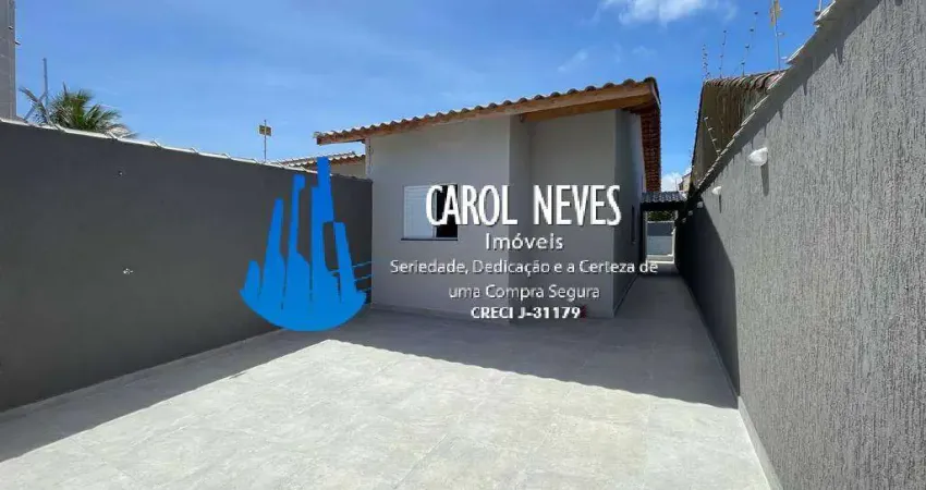 CASA NOVA 2 DORMITÓRIOS 1 SUÍTE LADO PRAIA FINANCIAMENTO BANCÁRIO ITANHAÉM