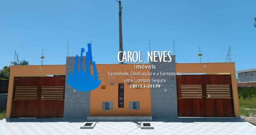 CASA NOVA 2 DORMITÓRIOS 1 SUÍTE LADO PRAIA FINANCIAMENTO BANCÁRIO ITANHAÉM