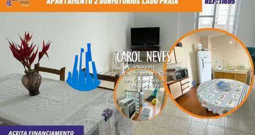 APARTAMENTO 2 DORMITÓRIOS LADO PRAIA CENTRO MONGAGUA