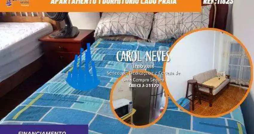 APARTAMENTO 1 DORMITORIO FRENTE MAR FINANCIAMENTO BANCARIO MONGAGUA