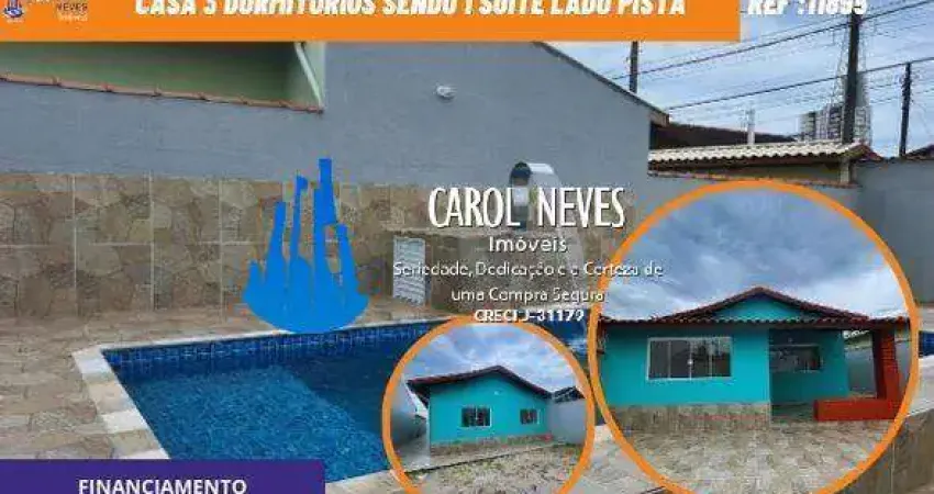 CASA 3 DORMITORIOS PISCINA LADO PISTA FINANCIAMENTO OCEANOPOLIS MONGAGUA