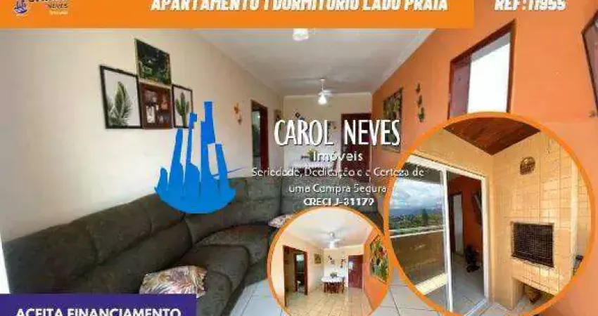APARTAMENTO 1 DORMITORIO SUITE LADO PRAIA FINANCIAMENTO MONGAGUA