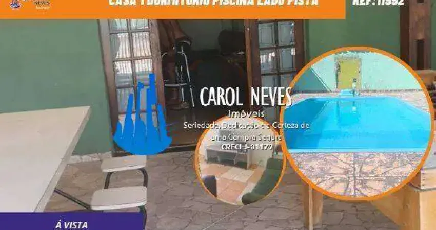 CASA 2 DORMITORIOS PISCINA  LADO PISTA A VISTA ITANHAEM JEQUITIBA