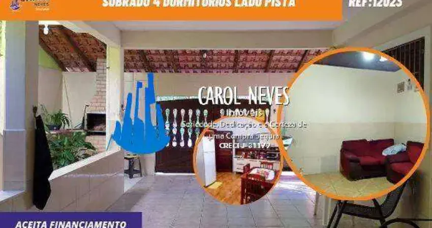 SOBRADO 4 DORMITORIOS LADO PISTA FINANCIAMENTO BANCARIO ITANHAEM IVOTY