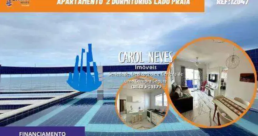 APARTAMENTO 2 DORMITORIOS PISCINA LADO PRAIA FINANCIAMENTO MONGAGUA