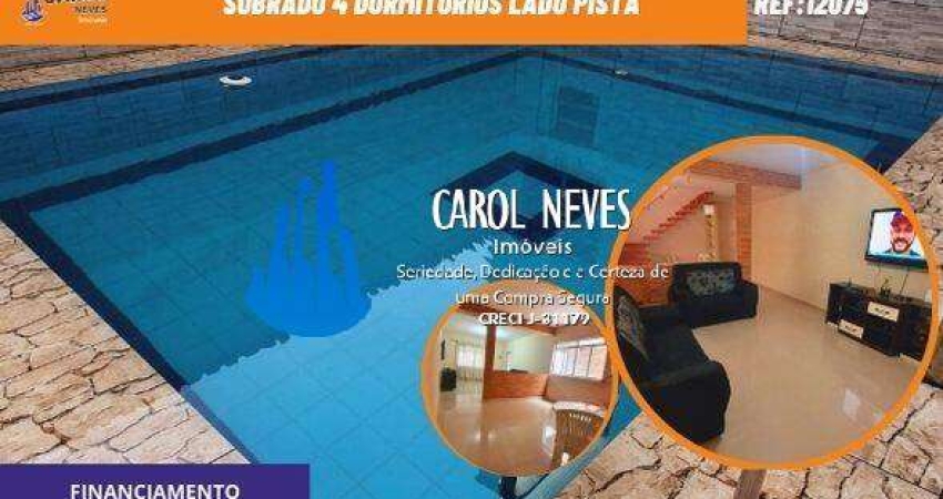 SOBRADO 4 DORMITORIOS PISCINA LADO PISTA FINANCIAMENTO MONGAGUA