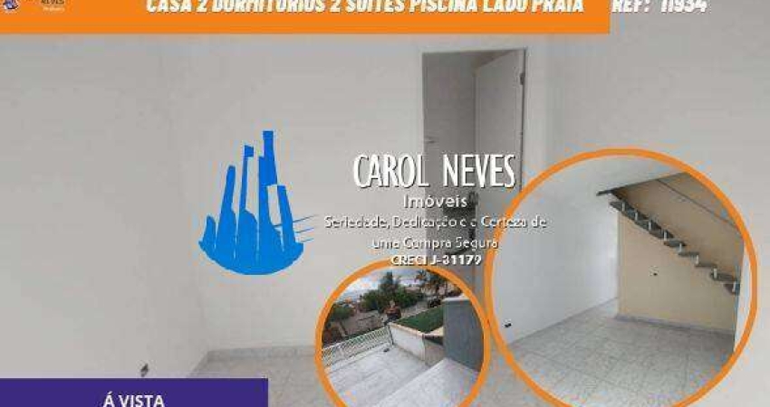 SOBRADO EM CONDOMINIO 2 DORMITORIOS 2 SUITES PISCINA LADO PRAIA ITANHAEM