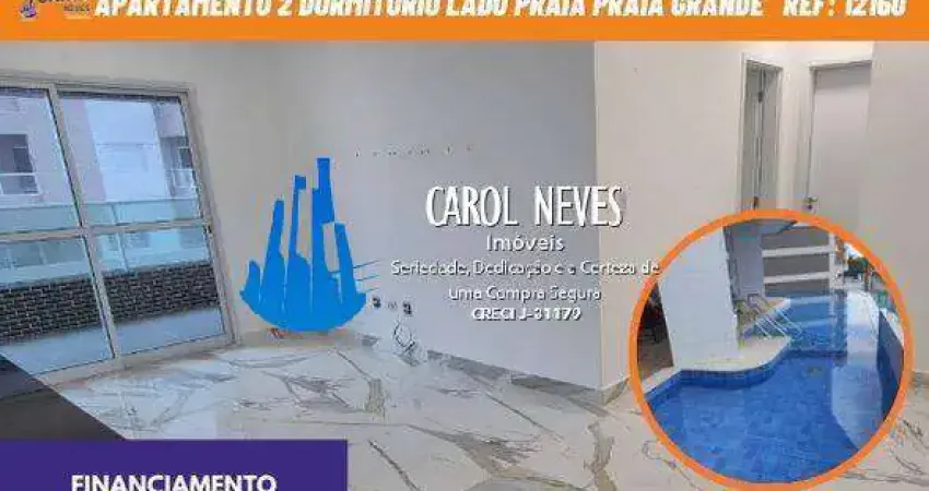 Apartamento 2 dormitorios 1 suite lado praia financiamento praia grande