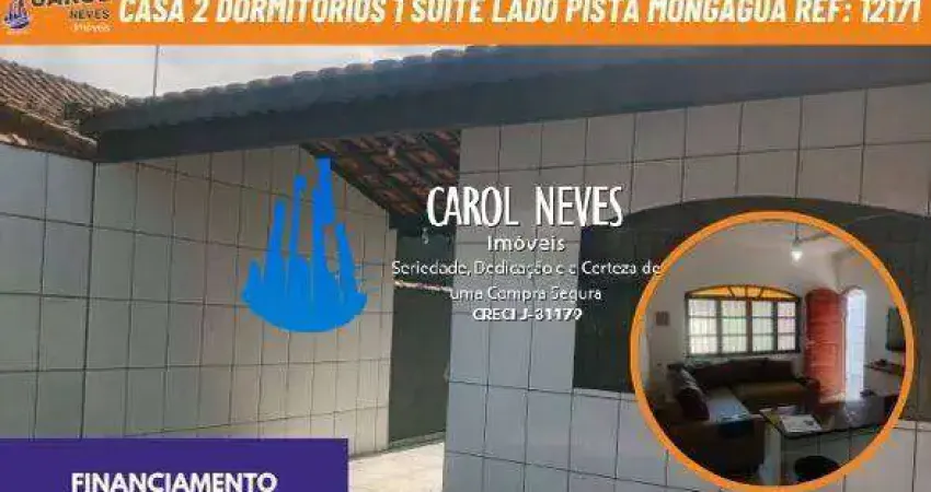 Casa 2 dormitorios 1 suite lado pista financiamento mongagua