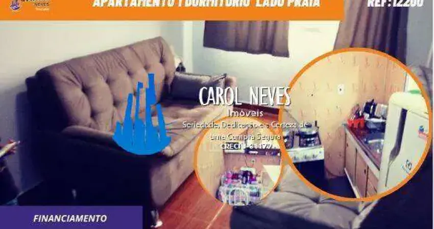 Apartamento 1 dormitorio lado praia financiamento mongagua