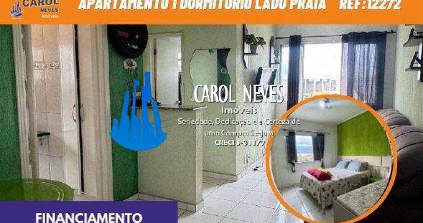 APARTAMENTO 1 DORMITORIO LADO PRAIA FINANCIAMENTO BANCARIO