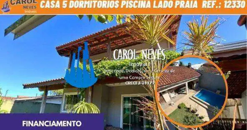 CASA 5 DORMITORIOS EDICULA PISCINA FINANCIAMENTO BANCARIO ITANHAEM